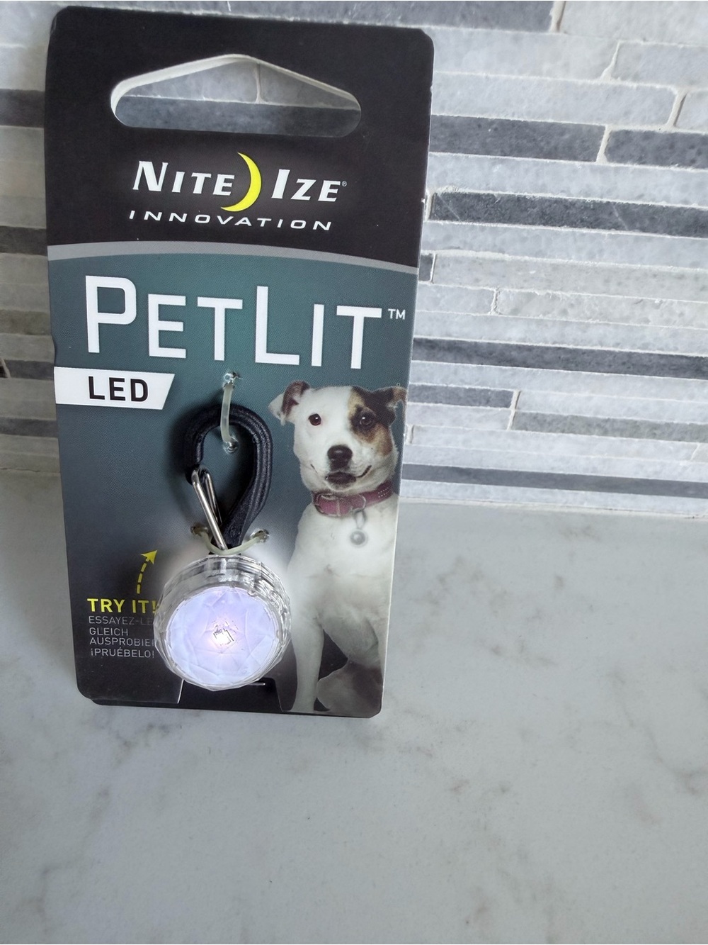 Nite Ize PetLit LED Dog Safety Light - White - Picture 2 of 3